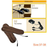 Solette riscaldate alimentate a batteria al litio e ricaricabili mantengono i piedi caldi, mantengono al caldo 8-9 ore, dimensioni: 37-38 iarde, Size: 37-38yard