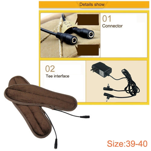 Solette riscaldate alimentate a batteria al litio e ricaricabili mantengono i piedi caldi, mantengono al caldo 8-9 ore, dimensioni: 39-40 iarde, Size: 39-40yard