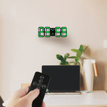 Moderna sveglia digitale colorata con controllo del suono a LED 3D, regolazione della luminosità, orologio da parete elettronico luminoso, con telecomando, 9001 Black, 9001 White