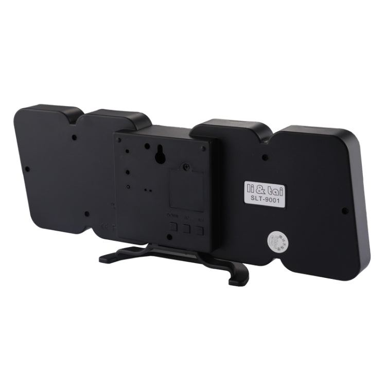 Moderna sveglia digitale colorata con controllo del suono a LED 3D, regolazione della luminosità, orologio da parete elettronico luminoso, con telecomando, 9001 Black, 9001 White