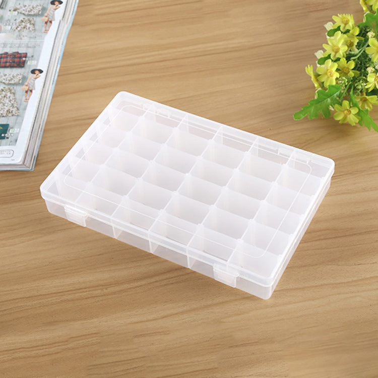 Contenitore per organizer in plastica, contenitore per griglia, scomparto rimovibile per gioielli, orecchini, gancio da pesca, piccoli accessori, dimensioni: grande, 36 slot, 36 Slots