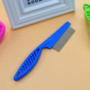 5 pezzi pettini per cani e gatti pettini per rimozione pulci con ago in acciaio inossidabile a denti fini, lunghezza: 18,5 cm, Length: 18.5cm, Blue, Length: 18.5cm, Purple, Length: 18.5cm, White