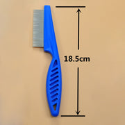 5 pezzi pettini per cani e gatti pettini per rimozione pulci con ago in acciaio inossidabile a denti fini, lunghezza: 18,5 cm, Length: 18.5cm, Blue, Length: 18.5cm, Purple, Length: 18.5cm, White