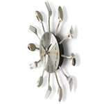 Orologio da parete al quarzo con coltello e forchetta in acciaio