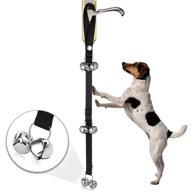 Campanello da addestramento per cani da compagnia Corda in nylon Corda da trazione Campanello al guinzaglio Campana anti-smarrimento per cani con 7 campanelli