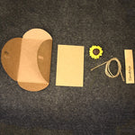 10 biglietti di auguri con fiori secchi in carta kraft