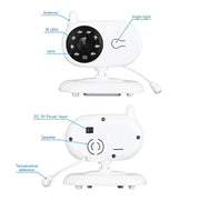 Baby monitor per telecamera di sorveglianza wireless LCD da 3,5 pollici BM-850 da 2,4 GHz con visione notturna LED 8-IR, conversazione vocale bidirezionale, BM-850