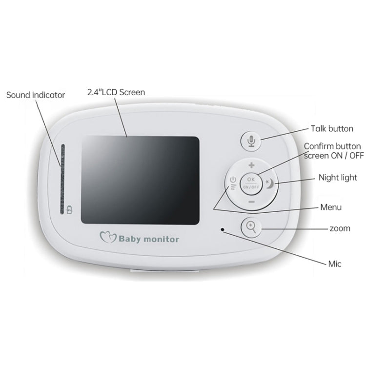 BM-SP820 Monitor per neonati con telecamera wireless 2,4"