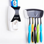 Set dispenser automatico di dentifricio con 5 portaspazzolini