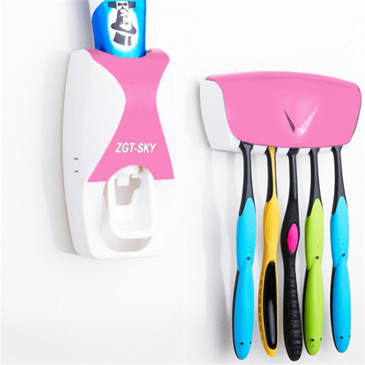 Set dispenser automatico di dentifricio con 5 portaspazzolini