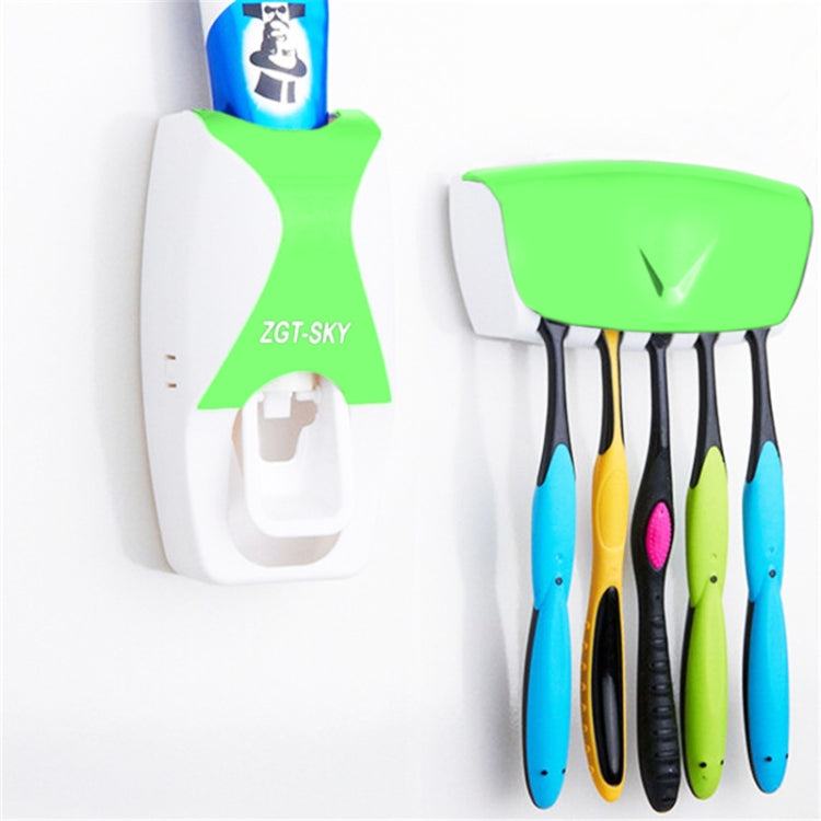Set dispenser automatico di dentifricio con 5 portaspazzolini