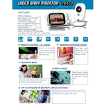 Baby monitor wireless LCD 3,2" con visione notturna e VOX