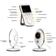 Baby monitor per telecamera di sorveglianza wireless LCD da 2,4 pollici VB605, supporto per conversazione bidirezionale, visione notturna, VB605