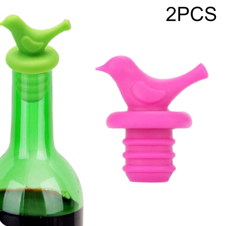 Tappo per bottiglia di condimenti per vino e birra in silicone stile uccello creativo da 2 pezzi. Consegna colore casuale, 10 PCS Bird Shape