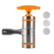 Macchina per noodle con impugnatura manuale in acciaio inossidabile di piccole dimensioni a 3 stampi per uso domestico, 3 Molds