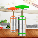 Macchina per noodle con impugnatura manuale in acciaio inossidabile di piccole dimensioni a 5 stampi per uso domestico, 5 Molds