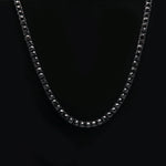 Catena per collana in lega intarsiata di cristalli a 1 fila punk hip-hop da uomo, dimensioni: 20 pollici, Size: 20 inch