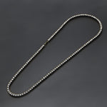 Collana a catena in lega intarsiata di cristallo a fila singola punk hip-hop da uomo, dimensioni: 24 pollici, Size: 24 inch