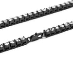 Collana a catena in lega intarsiata di cristallo a fila singola punk hip-hop da uomo, dimensioni: 30 pollici, Size: 30 inch