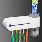 Dispenser automatico di dentifricio Portaoggetti per sterilizzatore per spazzolino UV ultravioletto dentale