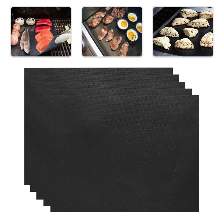 Tappetini antiaderenti per barbecue, spessore 0,2 mm, 5 pezzi, dimensioni: 40 * 33 cm, 5 PCS