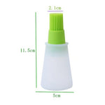 Bottiglia olio con spazzola in silicone da cucina 70 ml