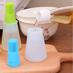 Bottiglia olio con spazzola in silicone da cucina 70 ml