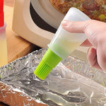 Bottiglia olio con spazzola in silicone da cucina 70 ml