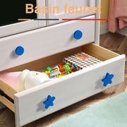 Maniglia per armadietto per cassetti per bambini moderna e antiurto con motivo a stella blu, Great Blue Star