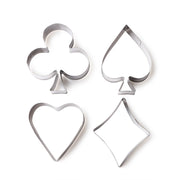 3 Set Stampo per Biscotti da Poker in Acciaio Inossidabile Carte da Gioco Stampo per Torta Fondente Stampo per Biscotti a Cuore a Vanga, 3 Sets