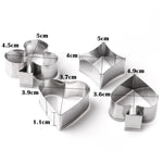 Set 3 Stampi per Biscotti in Acciaio Inossidabile