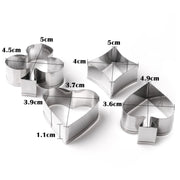 3 Set Stampo per Biscotti da Poker in Acciaio Inossidabile Carte da Gioco Stampo per Torta Fondente Stampo per Biscotti a Cuore a Vanga, 3 Sets