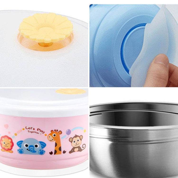 Ciotola doppio strato acciaio inox e plastica 450 ml bambini