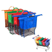4 pezzi/set borse per trolley da supermercato borse per la spesa portatili in tessuto non tessuto, Shopping Bags