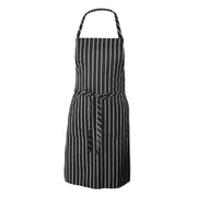 Grembiuli da lavoro unisex per cameriere, cameriere, barista, a righe bianche e nere, Black and White Stripes Apron