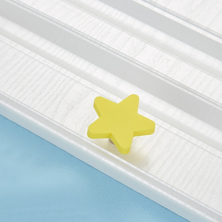 Maniglia per cassettiera per bambini moderna antiurto con motivo a stella gialla, Little Yellow Star