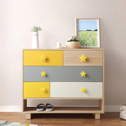 Maniglia per cassettiera per bambini moderna antiurto con motivo a stella gialla, Little Yellow Star