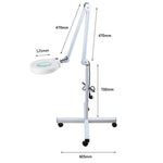 Lente d'ingrandimento da tavolo pieghevole 5X con lampada LED
