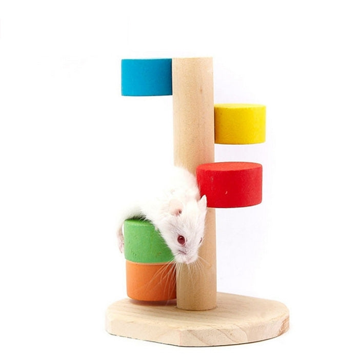 Giocattolo scaletta colorata in legno per criceti