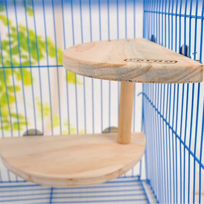 Pet in legno a due strati Pedana per criceto in legno Trampolino per criceti Piccoli animali domestici Giocattoli a pedali, Two Layers Footplate