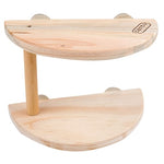 Pet in legno a due strati Pedana per criceto in legno Trampolino per criceti Piccoli animali domestici Giocattoli a pedali, Two Layers Footplate