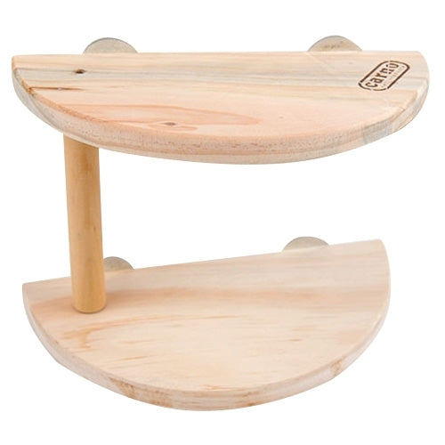 Pet in legno a due strati Pedana per criceto in legno Trampolino per criceti Piccoli animali domestici Giocattoli a pedali, Two Layers Footplate