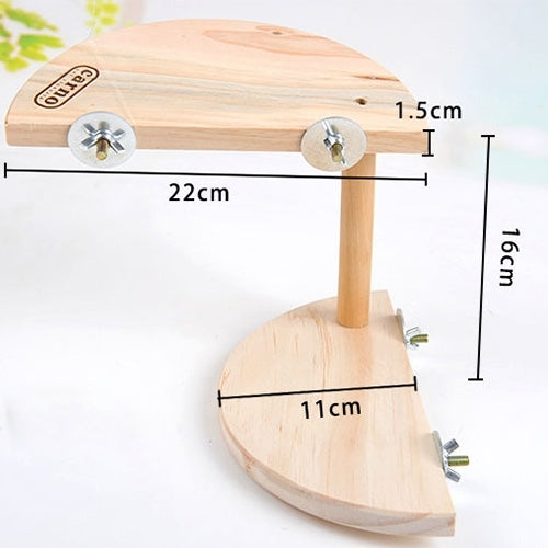 Pet in legno a due strati Pedana per criceto in legno Trampolino per criceti Piccoli animali domestici Giocattoli a pedali, Two Layers Footplate