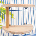 Pet in legno a due strati Pedana per criceto in legno Trampolino per criceti Piccoli animali domestici Giocattoli a pedali, Two Layers Footplate