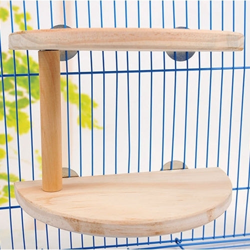 Pet in legno a due strati Pedana per criceto in legno Trampolino per criceti Piccoli animali domestici Giocattoli a pedali, Two Layers Footplate