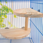Pet in legno a due strati Pedana per criceto in legno Trampolino per criceti Piccoli animali domestici Giocattoli a pedali, Two Layers Footplate