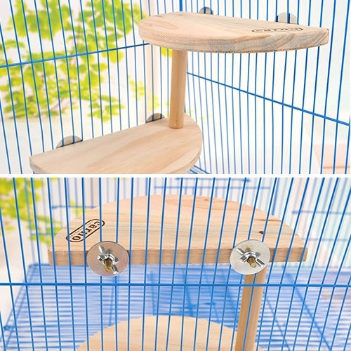 Pet in legno a due strati Pedana per criceto in legno Trampolino per criceti Piccoli animali domestici Giocattoli a pedali, Two Layers Footplate