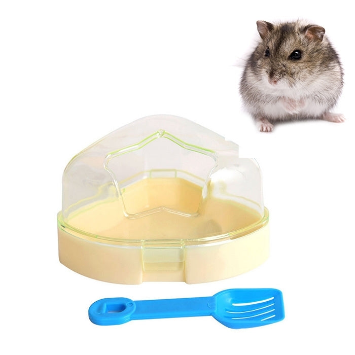 Pet Stella a cinque punte Criceto Bagno per piccoli animali domestici Lavabo da bagno Staccabile Ventilazione Vasche da bagno per animali domestici, Consegna colore casuale, Star Hamster Bathroom