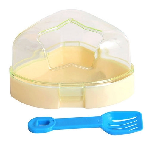 Pet Stella a cinque punte Criceto Bagno per piccoli animali domestici Lavabo da bagno Staccabile Ventilazione Vasche da bagno per animali domestici, Consegna colore casuale, Star Hamster Bathroom