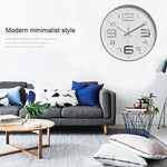 Orologio da parete al quarzo moderno semplice decorativo creativo da 12 pollici di forma rotonda